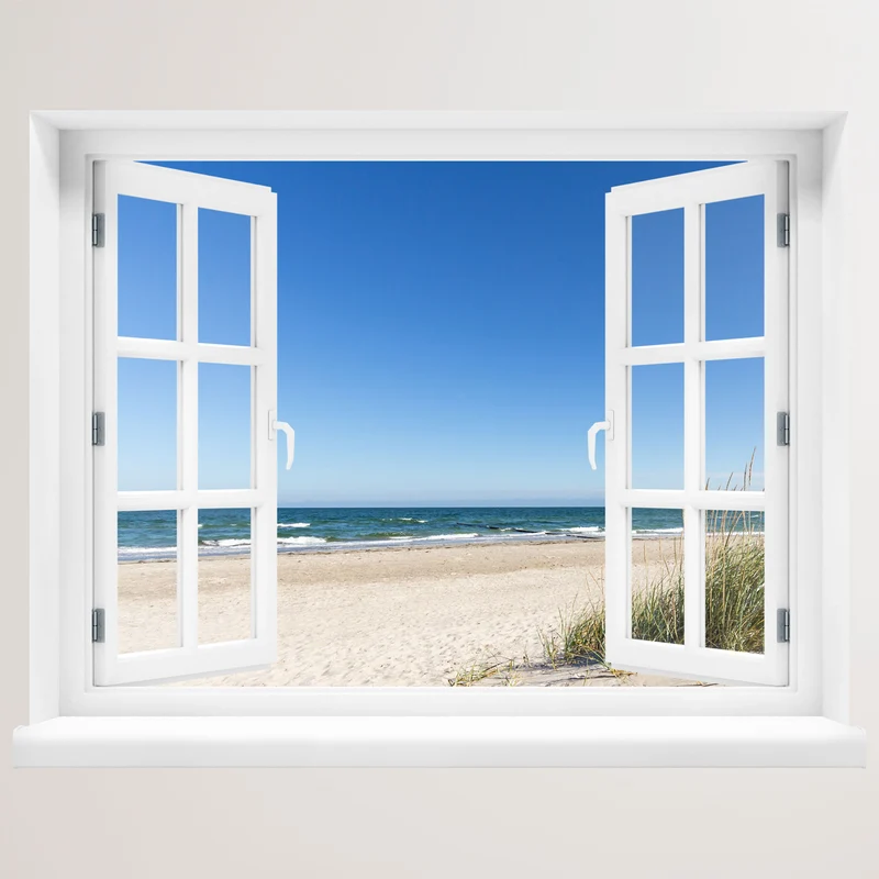 Wandaufkleber - Fenster "Ostsee Strand"