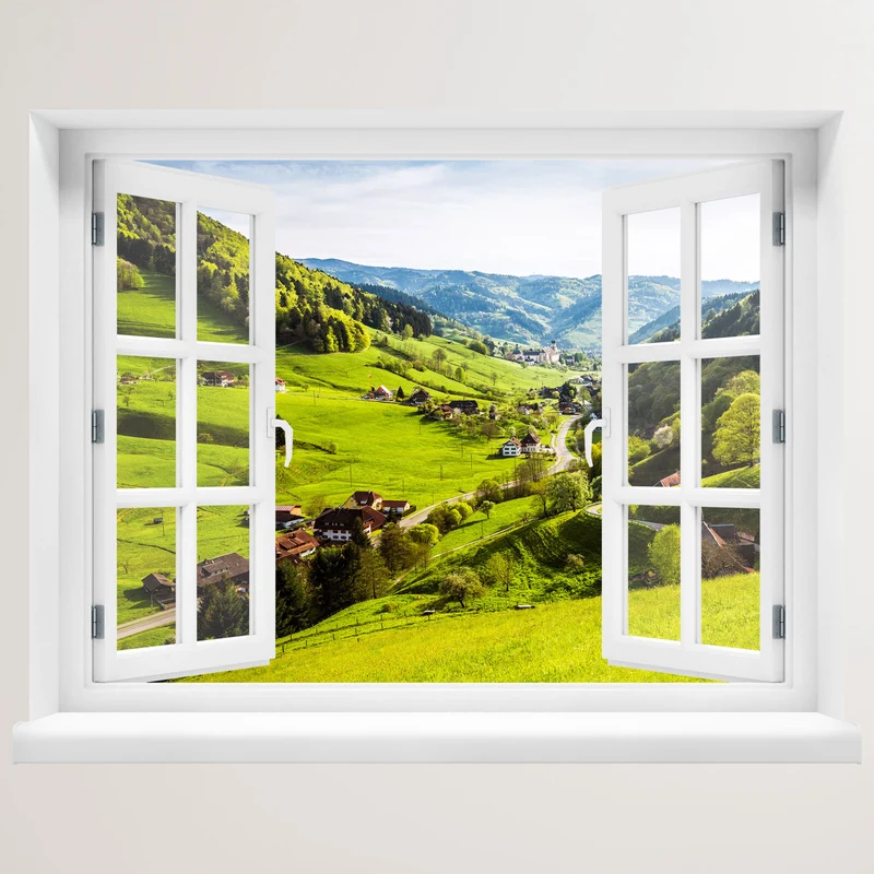 Wandaufkleber - Fenster "Schwarzwald"