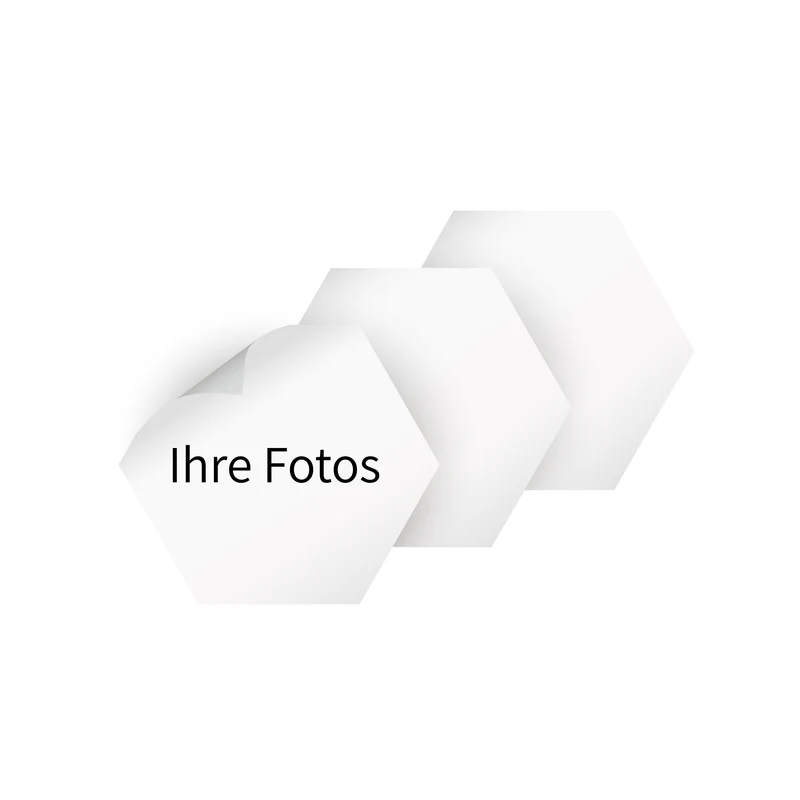 Wandaufkleber Hexagon 3er Set einzeln - eigene Fotos