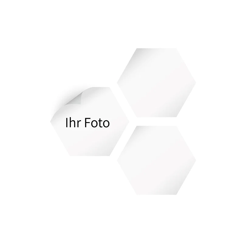 Wandaufkleber Hexagon 3er Set - eigenes Foto